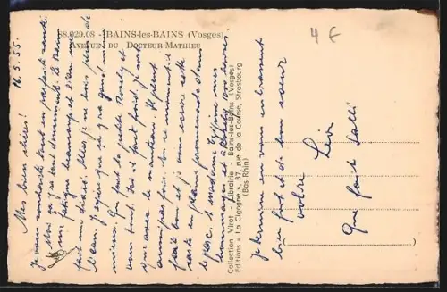 AK Bains-les-Bains, Avenue du Docteur-Mathieu