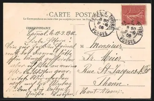 AK Épinal, Vue générale prise du Chateau