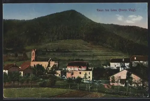 AK Raon les Leau, Ortsansicht aus der Vogelschau