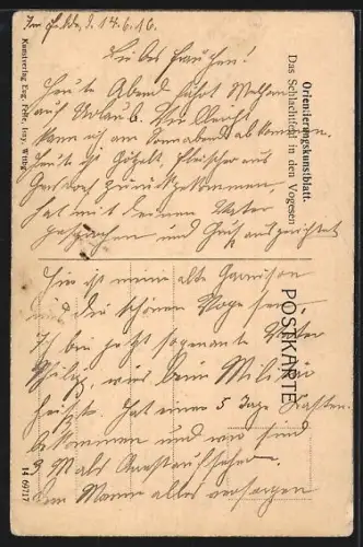 AK Colmar, Une carte avec des villes différentes