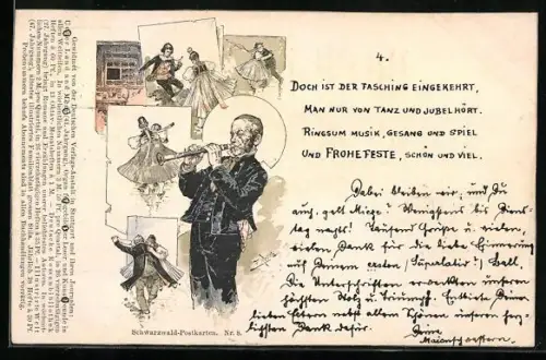 Künstler-AK Fritz Reiss: Schwarzwälder beim Tanz