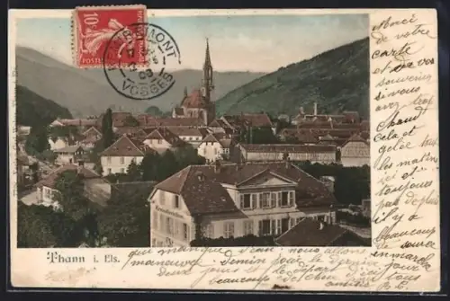 AK Thann i. Els., Totalansicht aus der Vogelschau