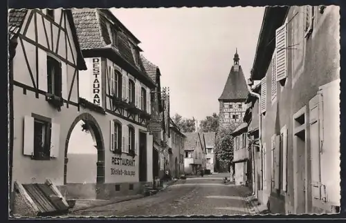 AK Bergheim /Haut-Rhin, Restaurant et Boulangerie A. Thiebault