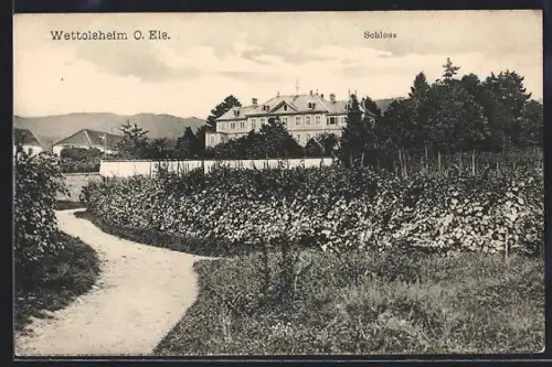 AK Wettolsheim /O.-Els., Schloss mit Umgebung