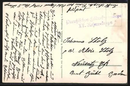 AK Trois-Epis, Ortspartie und Drei Ähren aus der Vogelschau