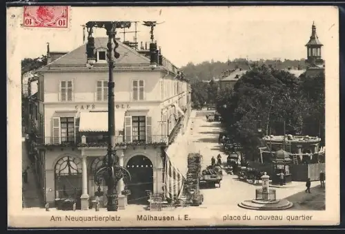 AK Mülhausen i. E., Am Neuquartierplatz