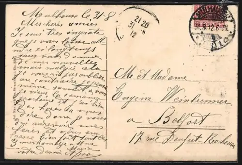 AK Mülhausen i. E., Am Neuquartierplatz