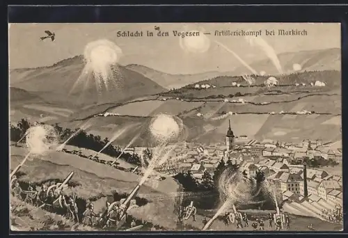 AK Markirch, Artilleriekampf, Schlacht in den Vogesen