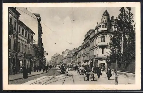 AK Mulhouse, Rue du Faubourg de Colmar