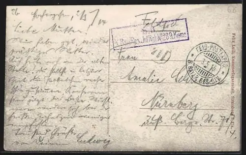 AK Stossweier, Totalansicht mit Kirche aus der Vogelschau