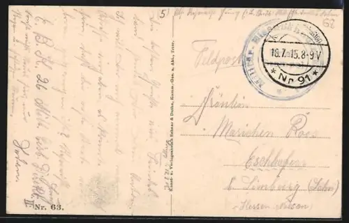 AK Mülhausen-Dornach, Gefecht 19. August 1914, von französischer Artillerie zerschossene Häuser