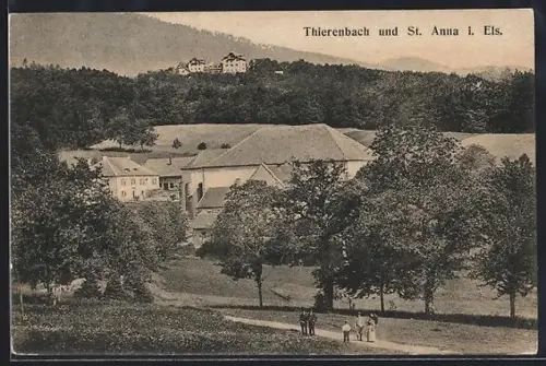 AK Thierenbach i. Els., Thierenbach und St. Anna mit Umgebung