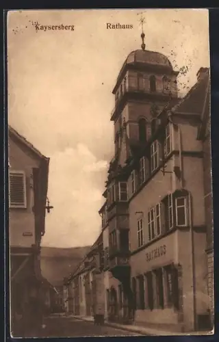 AK Kaysersberg, Rathaus mit Strasse