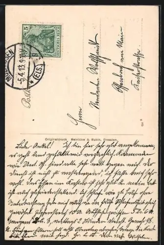 AK Mülhausen i. E., Tivoli-Anlagen, Monument Die Arbeit