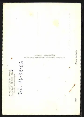 AK Lautenbach /Ht-Rhin, Hotel-Restaurant Marck