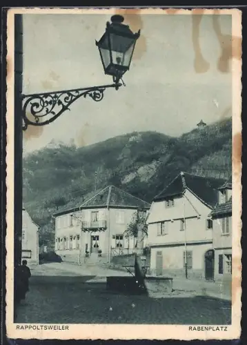 AK Rappoltsweiler, Rabenplatz mit Brunnen