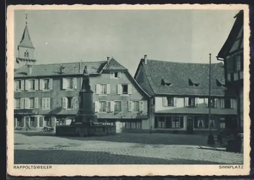 AK Rappoltsweiler, Sinnplatz mit Brunnen u. Turm