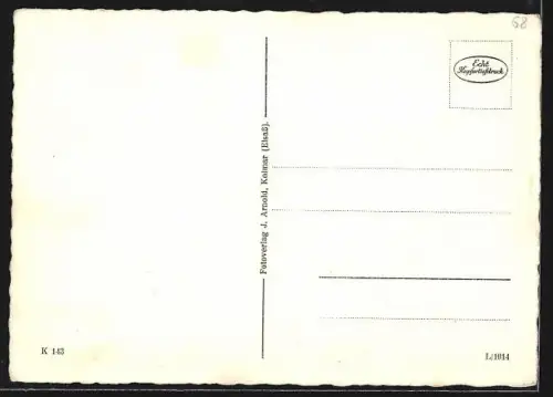 AK Rappoltsweiler /Elsass, Strassenpartie mit Burgblick