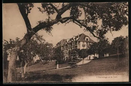 AK Evians-les-Bains, L`Hermitage et le Parc