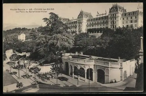 AK Évians-les-Bains, Le Parc du Splendide-Hôtel