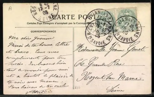 AK Évian-les-Bains, La Pointe d`Amphion