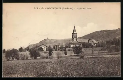 AK Saint-Cergue, L`Eglise et l`Ecole