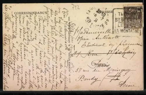 AK Thonon-les-Bains, Vue prise de Concise