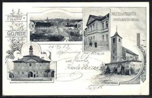 AK Celakovice, Skola, Radnice, Kostel