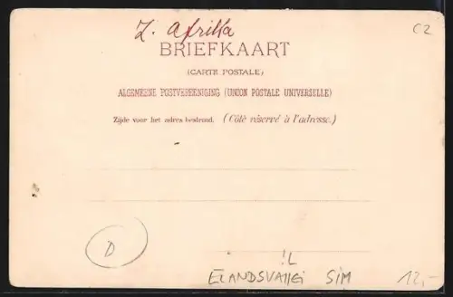 Lithographie Elandsvallei, Waterval bij Nelsspruit