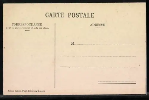 AK Chamonix, monument de Saussure et le Mont-Blanc