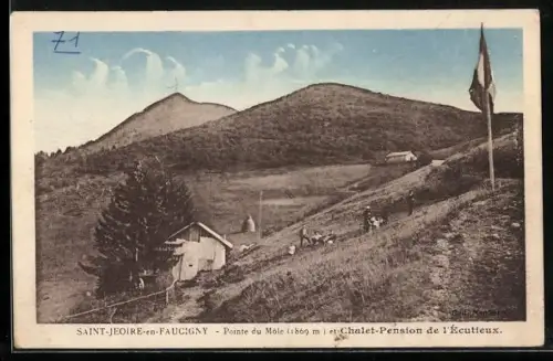 AK Saint-Jeoire-en-Faucigny, Pointe du Môle et Chalet-Pension de l`Écutieux