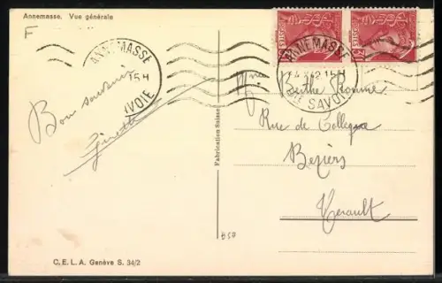 Künstler-AK Annemasse, Vue generale