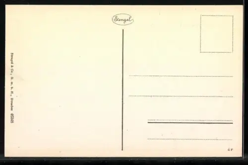AK Frankfurt a. M., Rathaus mit Einheits-Denkmal und Strassenbahn