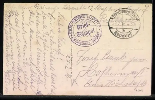 AK Strassburg i. E., Kleberplatz mit Strassenbahn