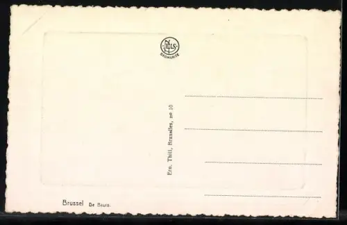 AK Bruxelles, la bourse, Strassenbahn bei Börse