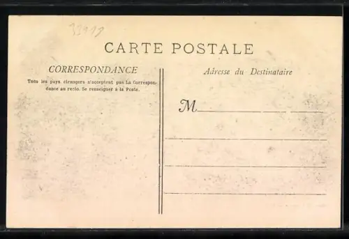 AK Marseille, Strassenbahn fährt durch die Allee