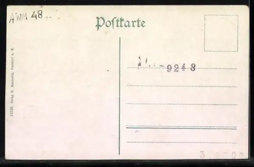 AK Frankfurt a. M., Paulsplatz, Neues Rathaus mit Strassenbahn