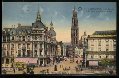 AK Antwerpen, Suikerrui & Strassenbahn