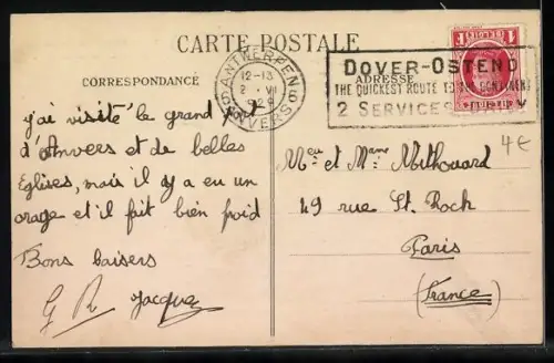 AK Antwerpen, Suikerrui & Strassenbahn