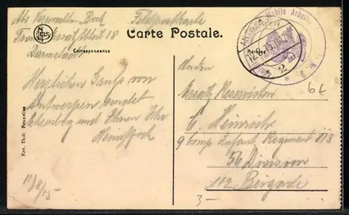 AK Anvers - Antwerpen, Square de la Banque Nationale, Strassenbahn Linie 1 & Gebäudeansicht