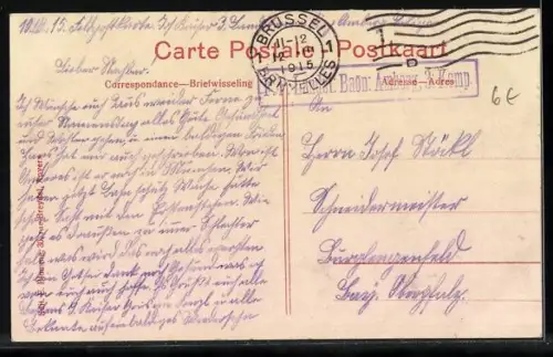 AK Anvers, Le Canal au Sucre, Strassenbahn