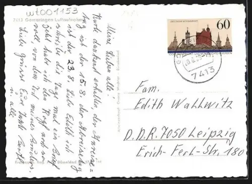 AK Gomaringen, Fliegeraufnahme des Ortes mit Umgebung