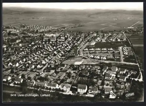 AK Uslar-Eichhagen, Fliegeraufnahme des Ortes mit Umgebung