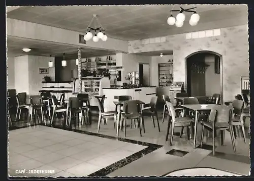 AK Wertach, Konditorei-Café Jägerhuber mit Innenansicht