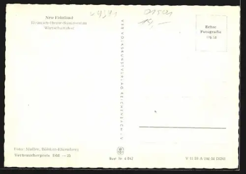 AK Neu Fahrland, Heinrich-Heine-Sanatorium, Wirtschaftshof