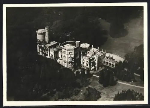 AK Potsdam, Fliegeraufnahme Schloss Babelsberg und Umgeung