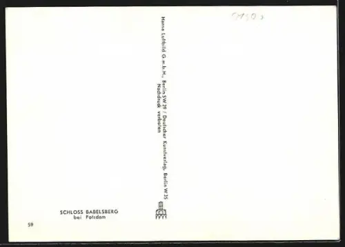 AK Potsdam, Fliegeraufnahme Schloss Babelsberg und Umgeung