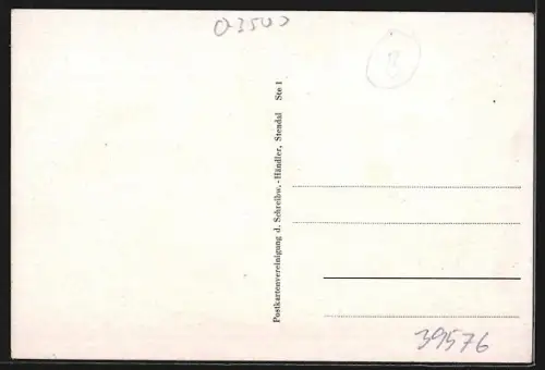 AK Stendal, Teilansicht des Ortes mit St. Nikolaus Dom