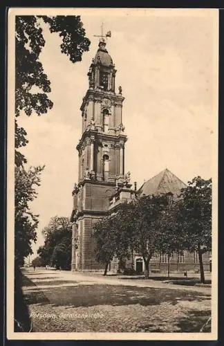 AK Potsdam, Garnisonskirche und Strassenpartie