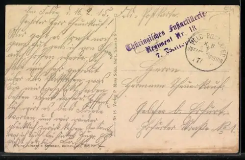 AK Vigneulles, Wohnhäuser nach dem Beschuss